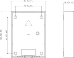 Alternative view of GOLIATH Hybrid IP & 2-Draht Video Türsprechanlage | Aufputzgehäuse für AV-VTA02-22V2 | Aluminium