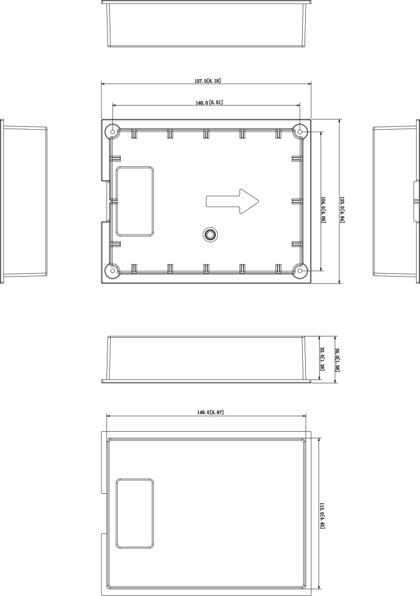 GOLIATH Hybrid IP & 2-Draht Video Türsprechanlage | Unterputzgehäuse für AV-VTA02-1V2 | Anthrazit – Bild 2