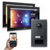 GOLIATH Hybrid IP Gegensprechanlage | Anthrazit | 1-Fam | 2x 10" HD | RFID | Unterputz | 180 Grad