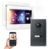 GOLIATH Hybrid IP Gegensprechanlage mit App | Anthrazit | 1-Familie | 2x 7"| Unterputz | 180°