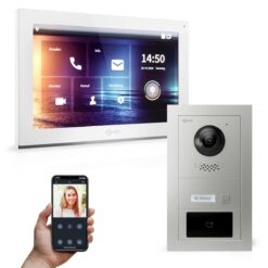 GOLIATH Hybrid IP Türsprechanlage | App | 1-Familien | 10 Zoll HD | RFID | Unterputz | 180 Grad