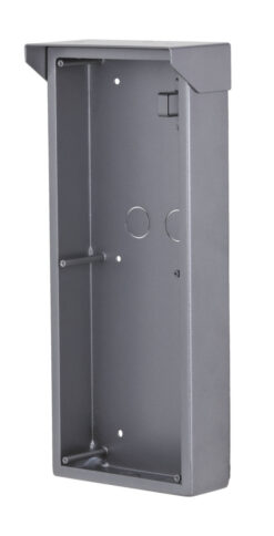 GOLIATH IP & 2-Draht Video Türsprechanlage | 3-Fach Aufputzgehäuse | Aluminium | Regenabdeckung