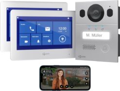 GOLIATH Basic 2-Draht BUS Türsprechanlage | FullHD | App | 150° | 1 Fam | Aufputz | 2x Innenstation