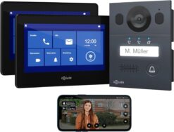 GOLIATH Basic 2-Draht BUS Türsprechanlage | FullHD | App | 150° | 1 Familie | Aufputz | 2 x Innenstationen