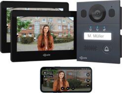 GOLIATH Basic 2-Draht BUS Türsprechanlage | FullHD | App | 150° | 1 Familie | Unterputz | 2 x Innenstationen