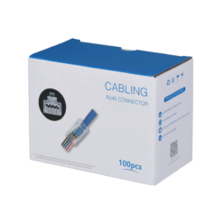 Dahua | RJ45 Stecker | Netzwerkstecker |vergoldete Messingkontakte | Für AWG21–23 Kabel | 100 Stück