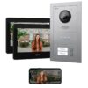 GOLIATH Basic 2-Draht BUS Türsprechanlage | FullHD | App | 150° | 2 Fam | Silber/Schwarz | Unterputz