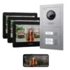 GOLIATH Basic 2-Draht BUS Türsprechanlage | FullHD | App | 150° | 3 Fam | Silber/Schwarz | Unterputz