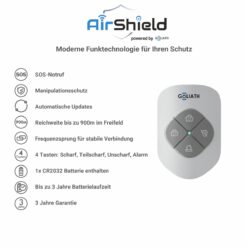 Alternative view of GOLIATH Basic Alarm | Fernbedienung | LED-Statusanzeige | Paniktaste | Taschenformat | FernBedienung