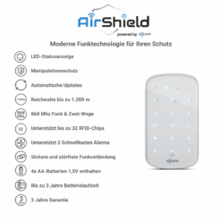 Alternative view of GOLIATH Basic Alarm | KeyPad | LED-Statusanzeige | Passwort oder RFID | Weiß | KeyPad