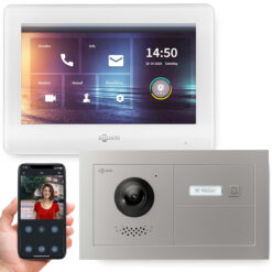 GOLIATH PRO 2-Draht BUS Video Türsprechanlage | App | Horizontal Unterputz | 1 Fam | 7" | 180°