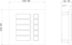 Alternative view of GOLIATH PRO IP & 2-Draht Video Türsprechanlage | 5er Klingel Modul | LED Namensschild | Aluminium