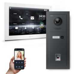 GOLIATH PRO IP Gegensprechanlage | Anthrazit | 1-Fam | 10" HD | Fingerprint | Unterputz | 180°