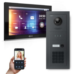 GOLIATH PRO IP Gegensprechanlage | Anthrazit | 1-Fam | 10" HD | Keypad | 180° Kamera
