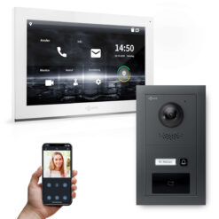 GOLIATH PRO IP Türsprechanlage | Anthrazit | 1-Fam | 10" HD | RFID | Unterputz | 180 Grad