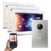 GOLIATH PRO IP Video Sprechanlage mit App | 1-Familie | 3x 10 Zoll HD | Aufputz | 180° Kamera