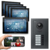 GOLIATH PRO IP Video Türsprechanlage | Anthrazit | 5 Fam | 5 x 10" HD Schwarz | Unterputz | 180°