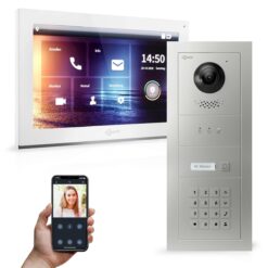 GOLIATH PRO IP Video Türsprechanlage | App | 1-Familie | 10 Zoll HD | Keypad Modul | 180° Kamera