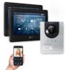 GOLIATH PRO IP Video Türsprechanlage | App | Silber | 1-Familie | 2x 7 Zoll | Unterputz | 180°