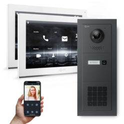 GOLIATH PRO IP Videotürsprechanlage | Anthrazit | 1-Fam | 2x 10" HD | Keypad | 180 Grad