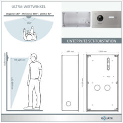 Alternative view of GOLIATH PRO IP Videotürsprechanlage mit App | 1-Familie | 10 Zoll | Horizontal Unterputz | 180°