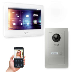 GOLIATH PRO IP Videotürsprechanlage mit App | 1-Familie | 7 Zoll HD | Unterputz | 180° Kamera