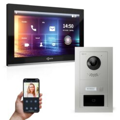 GOLIATHT PRO IP Videotürsprechanlage | App | 1-Familien | 10 Zoll HD | RFID | Unterputz | 180°
