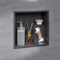 VILSTEIN | Duschnische  | Aufputz | Wandnische | Randloses Duschregal mit Ablage